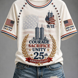 25 Years Later Patriot Day Memorial T-Shirt September 11 2001-2026 Apparel - FZ