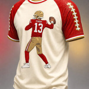49ers Merch Football Player T-Shirt Game Day Outfit Gifts For Football Lovers - FZ