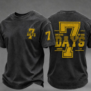 7 Days T-Shirt Religious Faith Apparel Perfect Gift For Christians - Gypsysystersgift