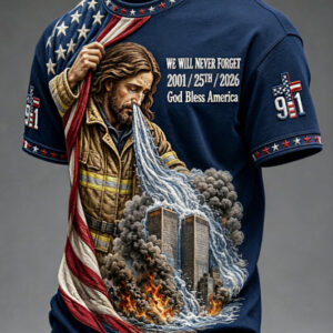 9 11 25th Anniversary Merch God Bless America Patriotic T-Shirt Memorial Gift For Him - Gypsysystersgift