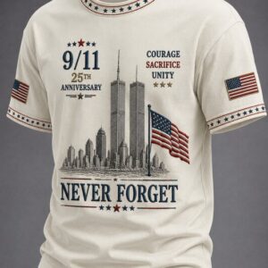 9 11 25th Anniversary Merch We Will Never Forget T-Shirt Best Gift For Him - Gypsysystersgift