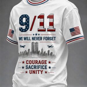 9 11 25th Anniversary Merch We Will Never Forget T-Shirt September 11 Memorial Gear Him Gift - Gypsysystersgift