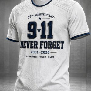 9 11 We Will Never Forget T-Shirt 2001 2026 Remembrance Merch Gifts For Him - Gypsysystersgift
