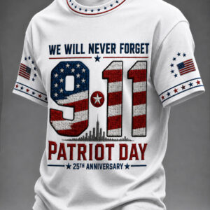 9 11 We Will Never Forget T-Shirt Twin Towers Memorial Merch Gifts For Men - Gypsysystersgift