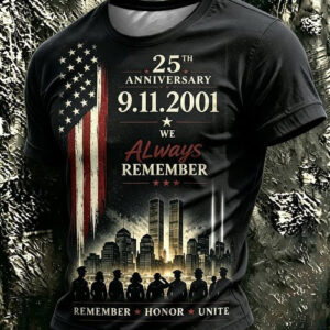 Alternative view of 9.11 25th Anniversary Never Forget T-Shirt Patriot Day Memorial Gift - FZ