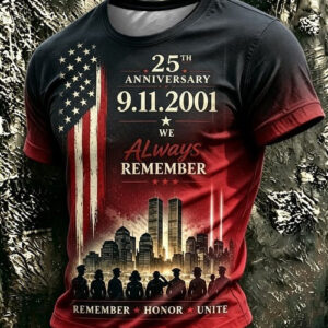 9.11 25th Anniversary Never Forget T-Shirt Patriot Day Veteran Gift For Men - FZ