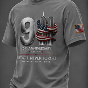 9/11 25th Anniversary We Will Never Forget T-Shirt September 11 Memorial Shirts - FZ