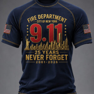 9/11 Memorial 25th Anniversary T-Shirt Never Forget 9/11 Memorial Cap Gift For Son - FZ
