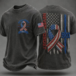 9/11 We Will Never Forget Tribute T-Shirt 9/11 25th Anniversary Memorial Clothes - FZ
