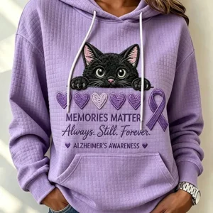 Alzheimer Awareness Memories Matter Hoodie Dementia Apparel Memory Gift For Mom - Gypsysystersgift
