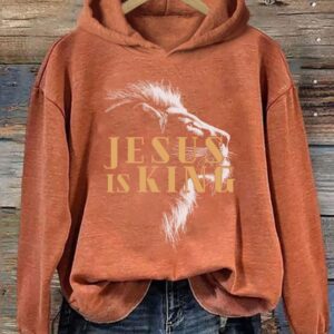 Animal Joke Hoodie Jesus Is King Clothing Gift For Girlfriend - Gypsysystersgift
