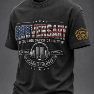 Anniversary Courage Sacrifice Unity Calm Under Pressure T-Shirt 9-11 Twin Towers Merch - Gypsysystersgift