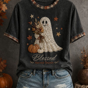 Autumn Blessings T-Shirt Blessed Harvest Season Clothing Gift For Girlfriend - Gypsysystersgift
