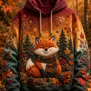 Autumn Fox Hoodie Fall Thanksgiving Clothes Unique Gift For Friend - Gypsysystersgift
