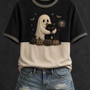 Autumn Halloween T-Shirt Spooky Season Clothing Gift For Girlfriend - Gypsysystersgift