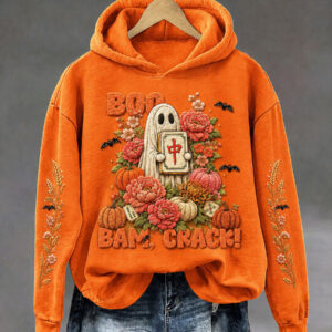 Bam Crack Hoodie Mahjong Halloween Ghost Cute Hoodies Apparel Gifts For Wife - FZ