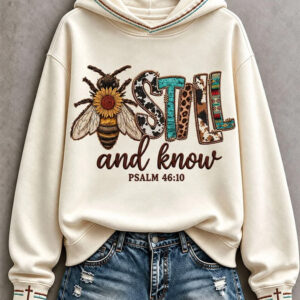Be Still And Know Hoodie Psalm 46'10 Peaceful Scripture Comfort Merch Gifts For Mom - Gypsysystersgift