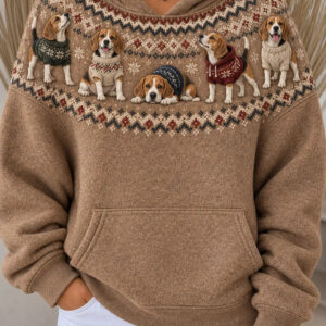 Beagle Dogs Pattern Hoodie Beagle Mom Clothing Gifts Ideas For Dog Fans - Gypsysystersgift