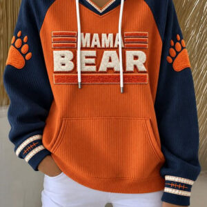 Bears Football Merch Mama Bear Hoodie Gameday Hoodie Present For Football Lovers - FZ