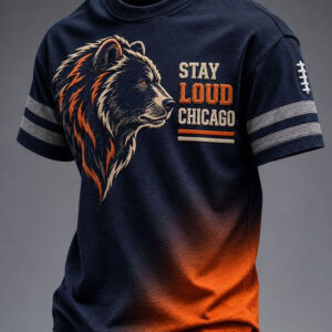 Bears Football Merch Stay Loud Chicago T-Shirt Game Day Tee Gift For Football Lovers - FZ