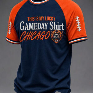 Bears Football Merch This Is My Lucky Gameday Shirt Chicago T-Shirt Game Day Tee Best Gifts - FZ