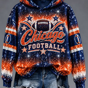 Bears Merch Chicago Football Hoodie Bears Game Day Gift Idea For Football Lovers - FZ