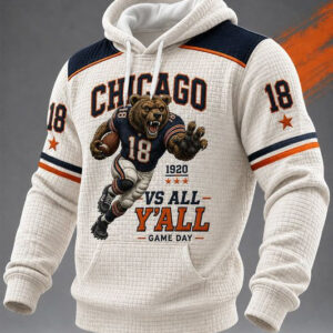 Bears Merch Chicago Vs All Y'All Hoodie Bears Football Game Day Hoodie Gift Ideas - FZ