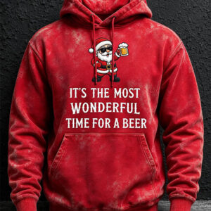 Beer Lover Christmas Hoodie It's The Most Wonderful Time For A Beer Clothes Gift Guide - Gypsysystersgift