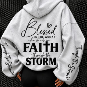 Blessed Is The Woman Who Stands In Faith Hoodie Women Of Faith Christian Merch Gift For Her - Gypsysystersgift