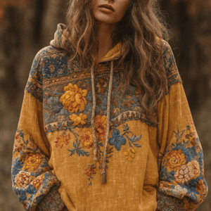 Bohemian Floral Hoodie Vintage Floral Garden Graphic Merch Gift For Sister - Gypsysystersgift