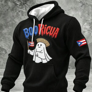 Boo Ricua Ghost Hoodie Puerto Rico Halloween Apparel Gift For Puerto Rican - Gypsysystersgift