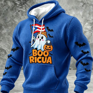 Boo Ricua Halloween Hoodie Cute Ghost Halloween Clothes Puerto Rico Pride Gift - Gypsysystersgift
