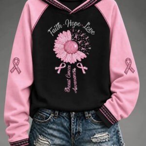 Breast Cancer Awareness Hoodie Breast Cancer Awareness Hope Support Warrior Clothes Gifts - Gypsysystersgift