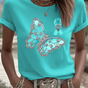 Women's Ovarian Cancer T-Shirt Ovarian Survivor Apparel Gift For Sister - Gypsysystersgift