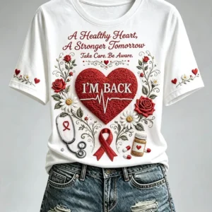 World Heart Day 2026 A Healthy Heart A Stronger T-Shirt Heart Health Month Clothes Gifts - Gypsysystersgift