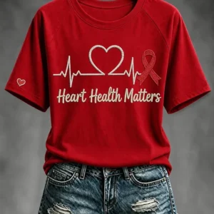 World Heart Day 2026 Heart Health Matters T-Shirt Heart Health Awareness Tee Gift Guide - Gypsysystersgift