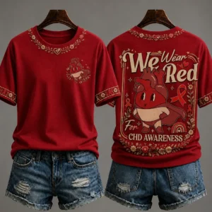 World Heart Day 2026 We Wear Red T-Shirt Heart Health Awareness Tee Gift For Women - Gypsysystersgift