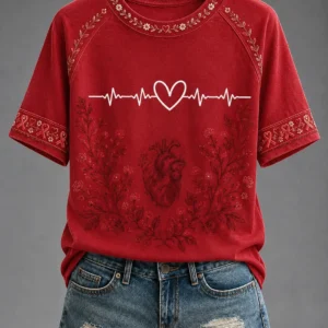 World Heart Day Merch T-Shirt Take Care Of Your Heart Clothing Gift For Mother - Gypsysystersgift