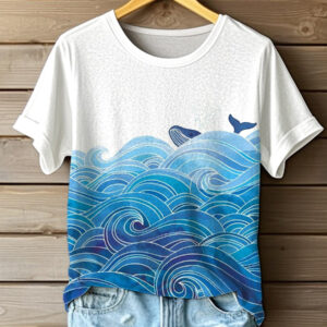 World Ocean Day Merch Ocean Whale T-Shirt Sea Life Beach Vacation Gifts For Mother - Gypsysystersgift