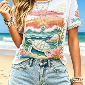 World Ocean Day Sea Turtle Shirt Save Our Seas Environmental Awareness Tee Her Gifts - Gypsysystersgift
