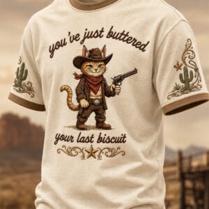 You've Just Buttered Your Last Biscuit T-Shirt Cat Loves Tee Gift For Man - Gypsysystersgift
